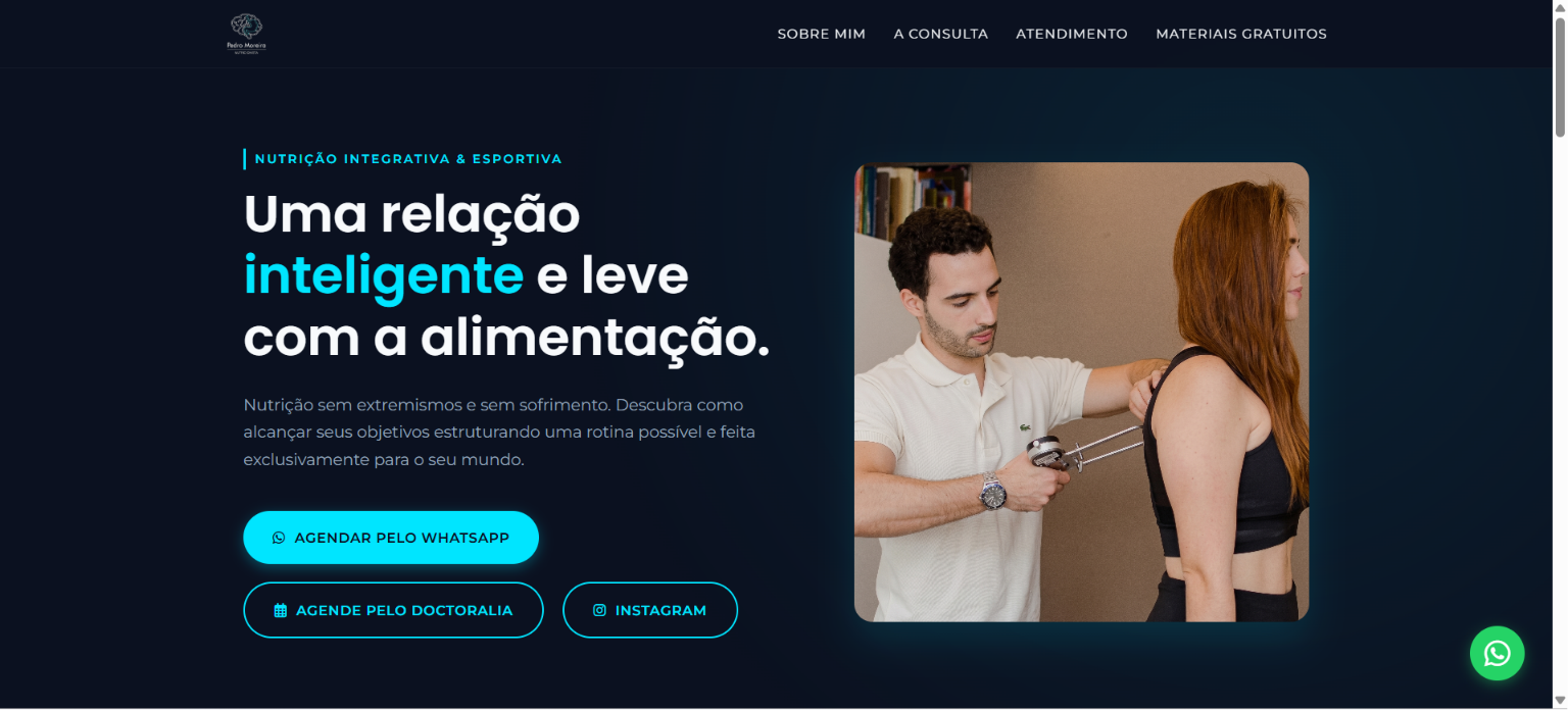 Exemplo de landing page premium